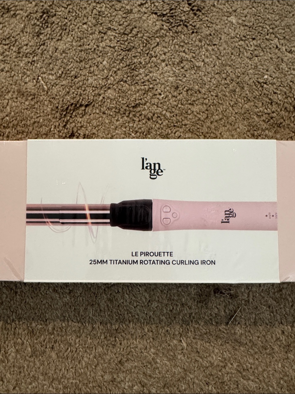 L'ange Le Pirouette 25mm Titanium Rotating Curling Iron - Pink and Black - Picture 2 of 3